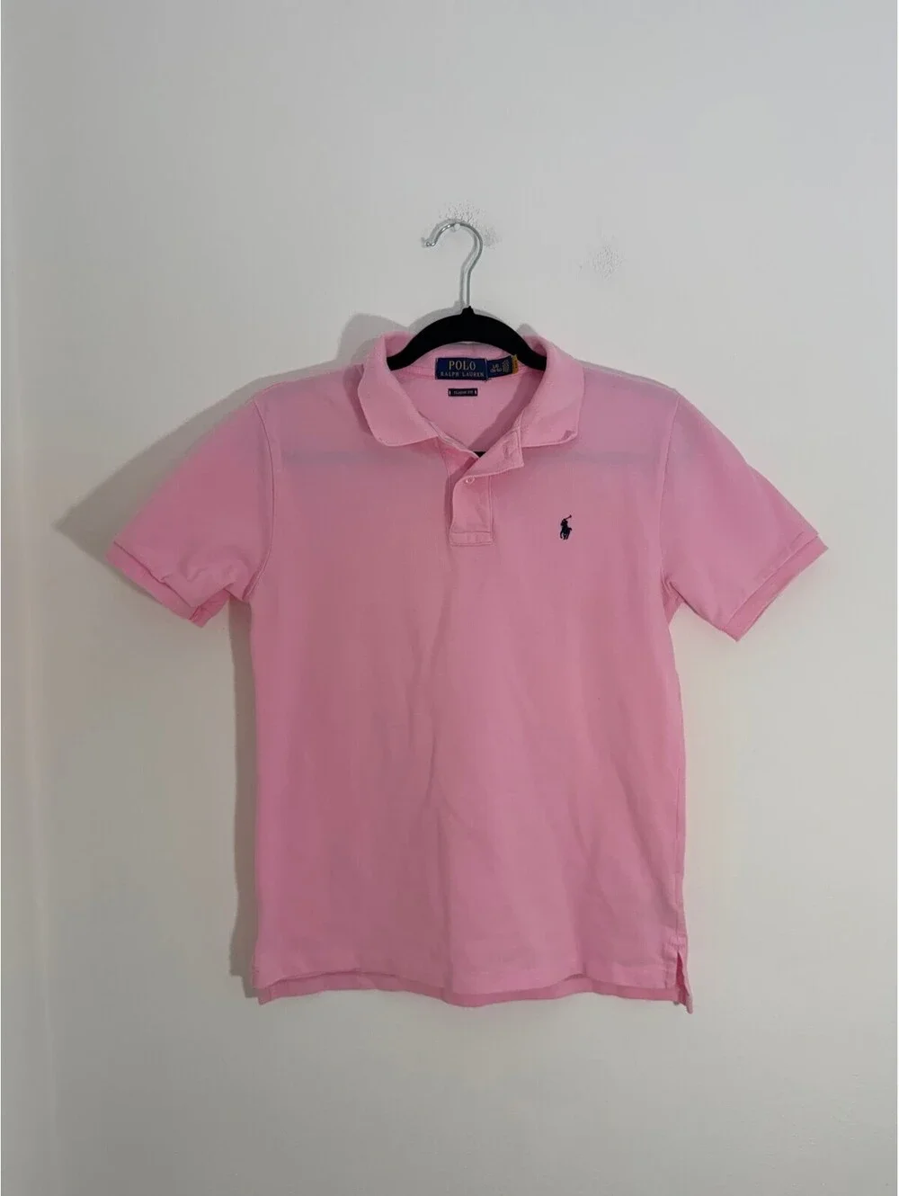 Polo Ralph Lauren Pink Classic Fit Polo Shirt Youth L (14-16) 100% Cotton